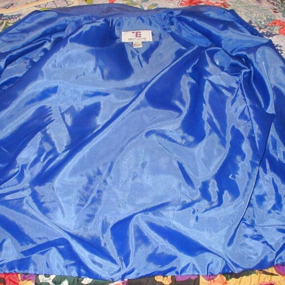 Vtg Oleg Cassini Silk Bomber Jacket Size S Psychedelic Disco Art To Wear 80s - Picture 12 of 13